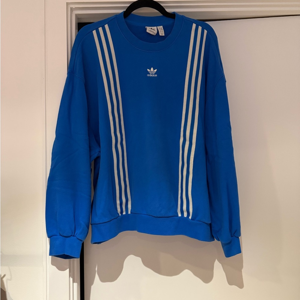 adicolor retro 70s adidas blue sweatshirt